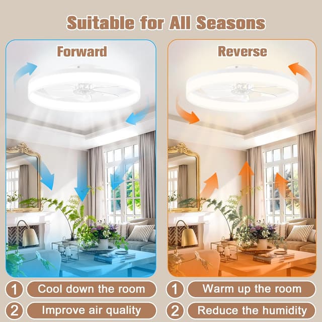 Detalle 1 de VOLISUN Low Profile Bladeless Fan 23.6in