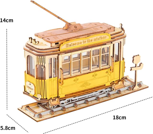 Thumbnail 5 de Rolife Tramcar Puzzle 3D Legno 164 pezzi