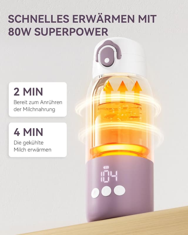 Detalle 2 de Comfyer Tragbarer Flaschenwärmer 12.000 mAh