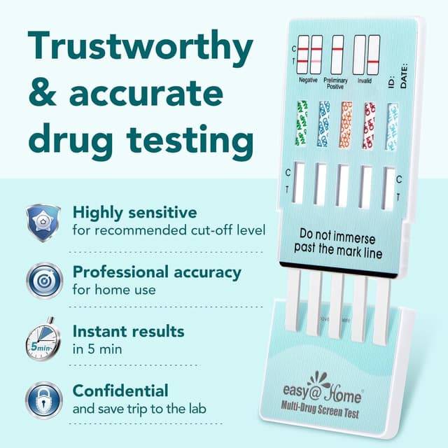 Thumbnail 3 de Easy@Home 5 Panel Drug Test Kit 5 pack