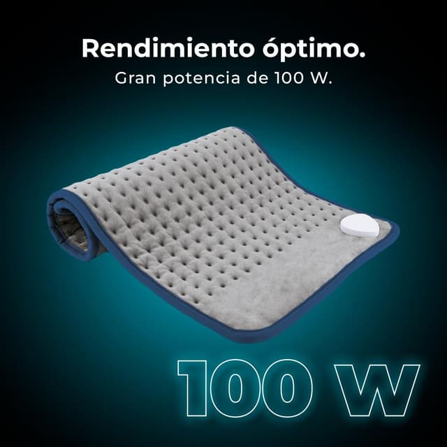 Detalle de Cecotec HeatConfort 6000 ThermalPad : coussin chauffant 30 x 60 cm avec 9 niveaux et minuterie 2 h