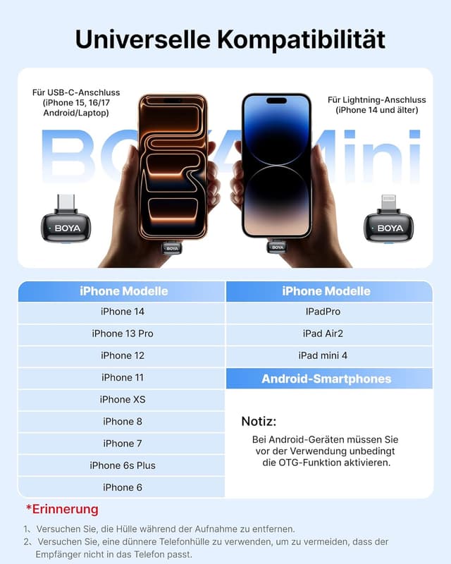 Thumbnail 6 de BOYA MINI Ansteckmikrofon 5 g 🎙