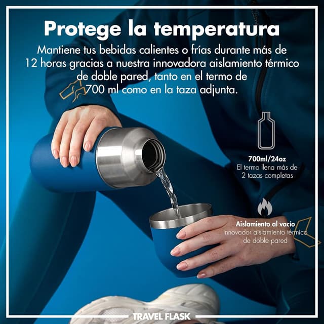 Thumbnail 1 de ION8 ThermoShield Botella Aislada 2 Tazas Tapa Magnética