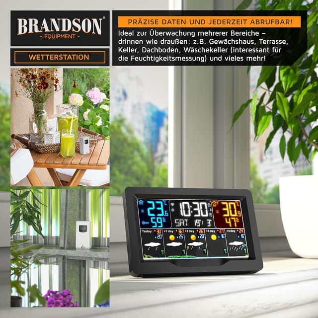 Thumbnail 5 de Brandson Wetterstation WLAN mit Außensensor 🌤