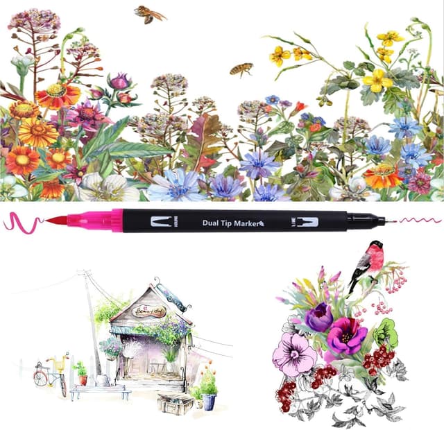 Thumbnail 6 de LENTPER 108 Dual Brush Marker Pens