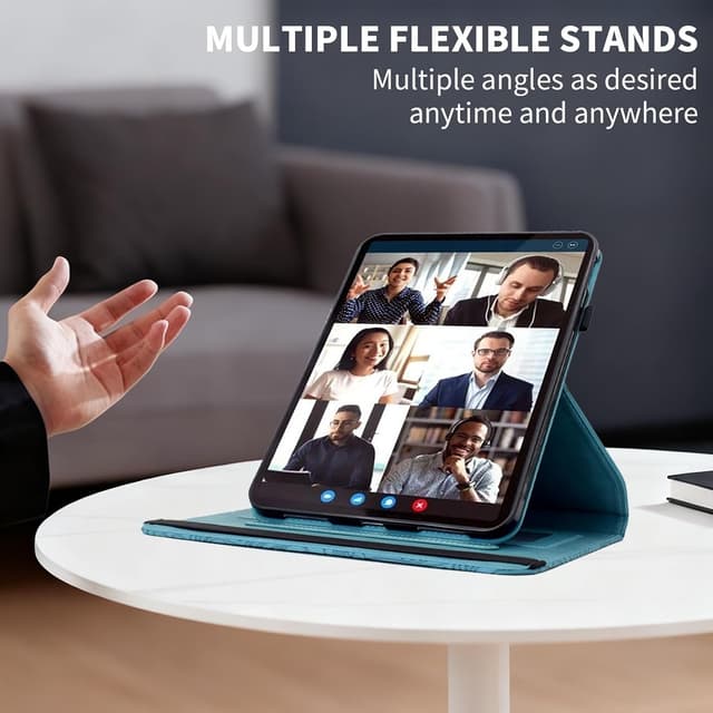 Detalle de ONETHEFUL Rotierende Hülle für Samsung Galaxy Tab S11 (11 Zoll, 2025) – PU-Leder Tablet Case in Blau