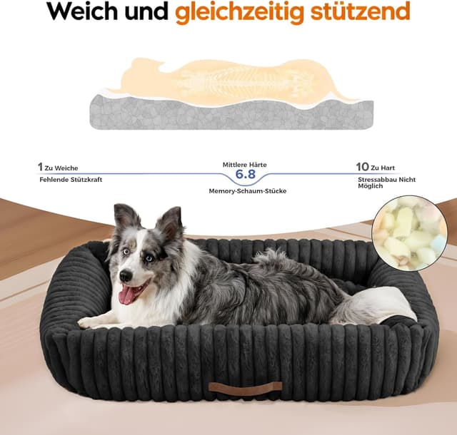 Detalle de Upvilla Luxus Hundekorb 109 × 76 × 20 cm