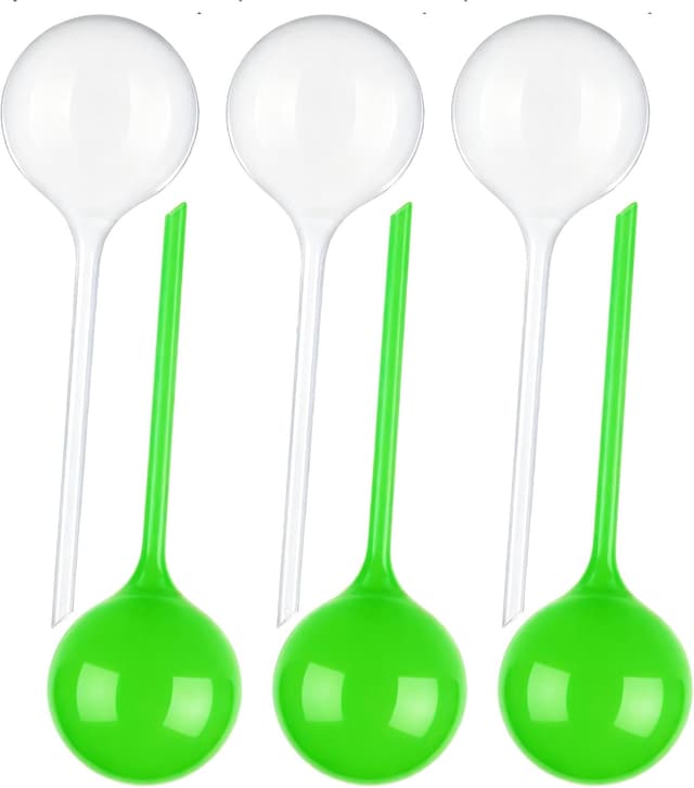 Detalle de KAYSENSUK 6-pack plant watering bulbs (8cm) – automatic self-watering globes for indoor and outdoor pots