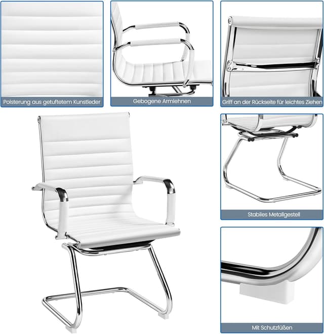 Thumbnail 4 de Yaheetech Silla de Recepción tapizada 136 KG