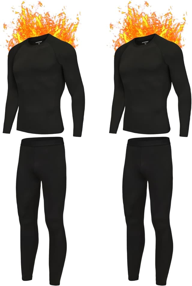 Imagen de AMZSPORT Intimo Termico Uomo Set termico nero en OfertitasTOP