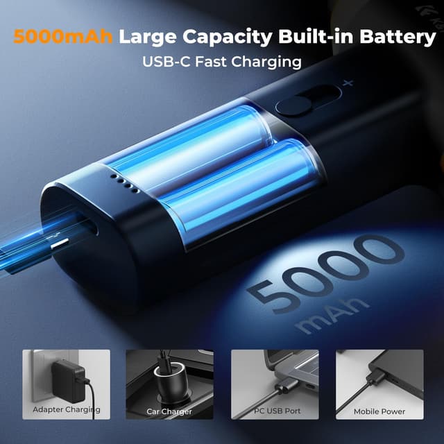 Detalle de K&F CONCEPT BS200 2-in-1 elektrischer Staubgebläse & Staubsauger mit Akku (150.000 U/min, Typ-C)