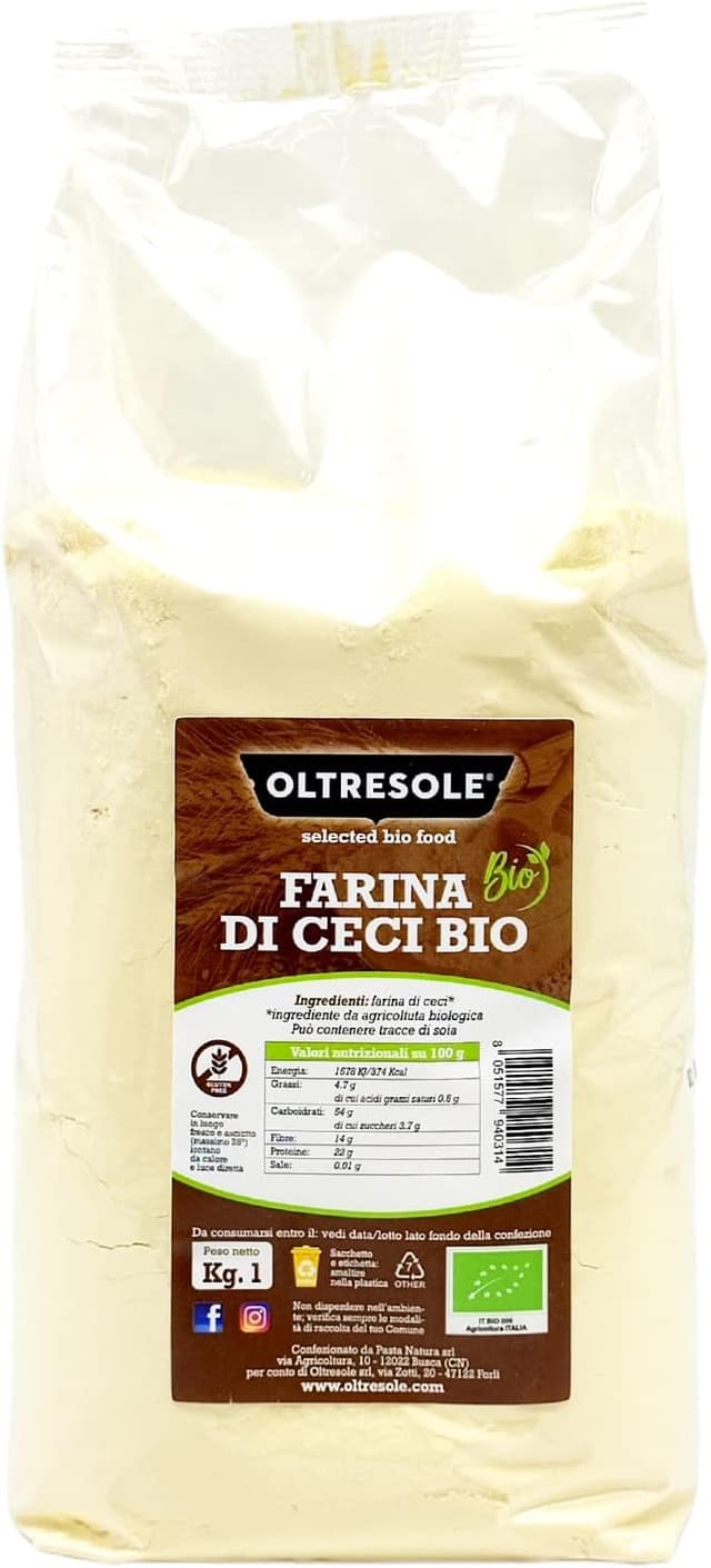 Imagen de Oltresole 🌱 Harina de Garbanzos Ecológica Italiana 1kg en OfertitasTOP