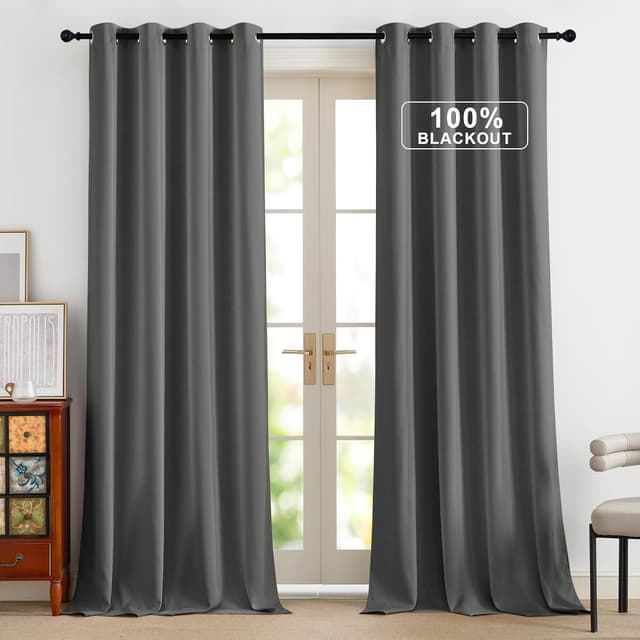 Thumbnail 1 de PONY DANCE tende oscuranti interne con anelli (2 pezzi) L 140 x H 260 cm, grigio