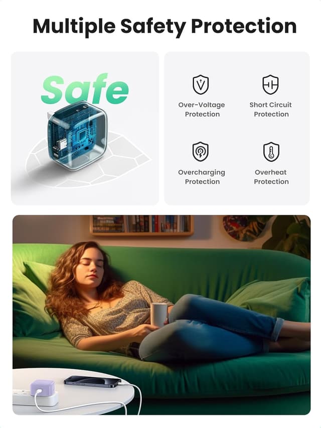 Detalle de UGREEN 20W USB-C Plug PD fast charger adapter (Type-C wall plug)