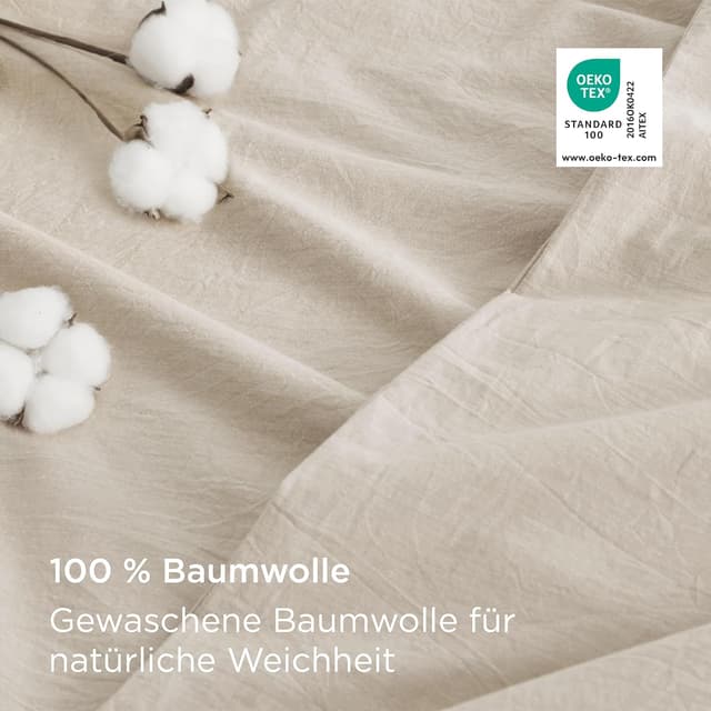 Detalle de Bedsure Bettwäsche Baumwolle 135x200