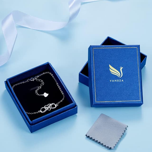 Thumbnail 6 de VANSZA Damen-Armband aus 925 Sterling Silber mit Unendlichkeits- und Herzsymbol