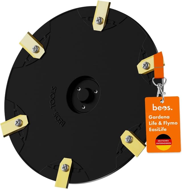 Detalle de beos Mähroboter Tuning Drehscheibe für 6 Klingen – kompatibel mit Gardena Sileno Life & Sileno+ sowie Flymo EasiLife, Ø 210 mm