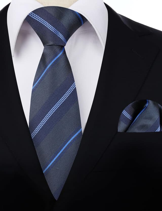 Detalle 1 de Mens tie set solid colour, 150 cm