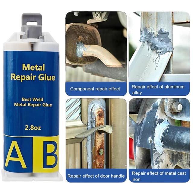 Detalle 2 de EIGTWEN Metallkleber Extra Stark (2-Komponenten) – 160 g für Reparaturen an Metall, Edelstahl, Kunststoff & mehr