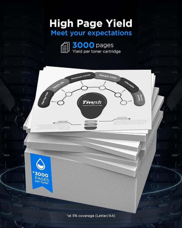 Detalle de Timink TN-2420 / TN2420 compatible toner cartridge (2 black) for Brother