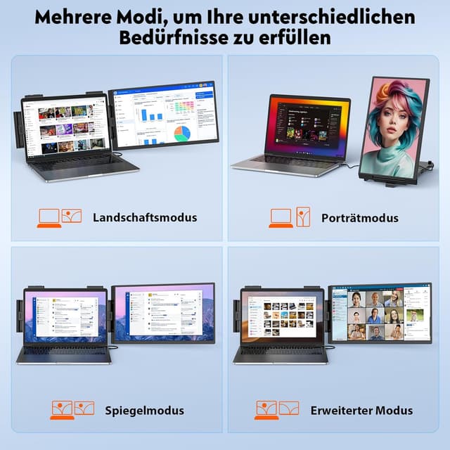 Detalle 2 de MAGICRAVEN Laptop Bildschirm Erweiterung 15.6 Zoll