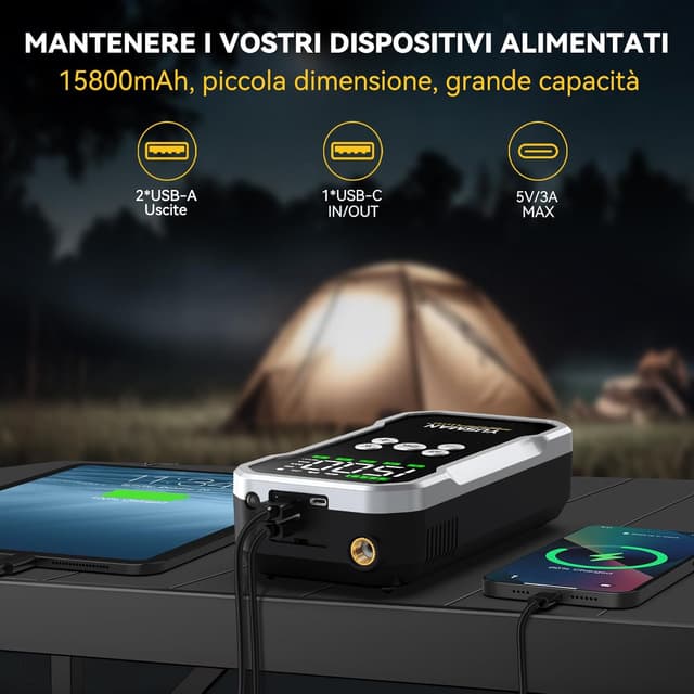 Detalle 2 de YUSMAN Avviatore Batteria 8000A con Compressore