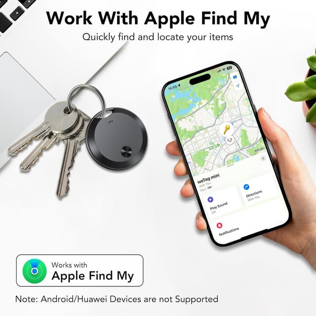 Detalle 2 de Smart Air Traceur Tag (lot de 4) compatible Apple Find My – localisateur de clés, portefeuilles, valises et sacs