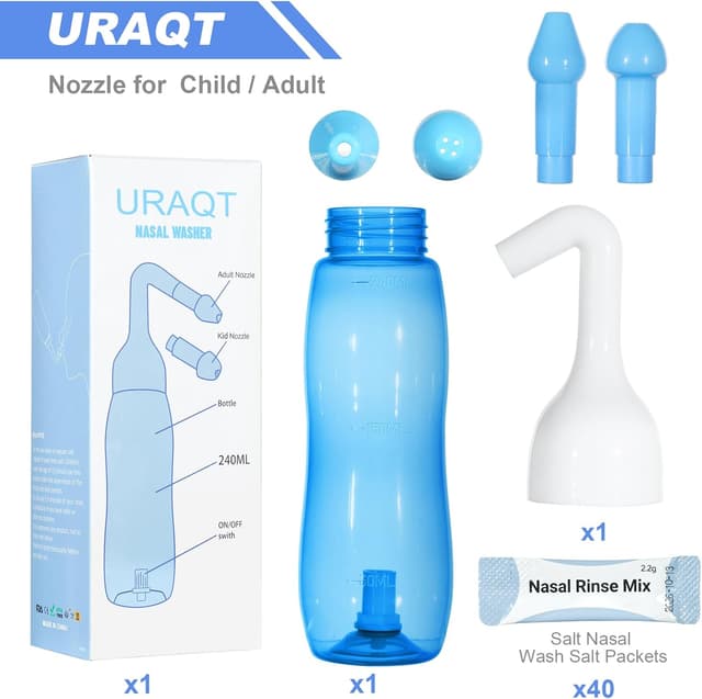 Thumbnail 1 de URAQT Neti Pot 240ml Lavaggio nasale per tutta la famiglia