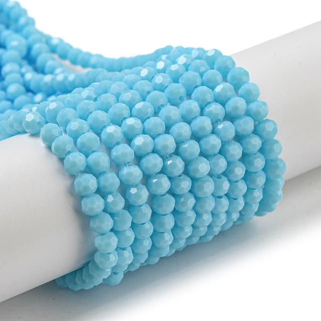 Thumbnail 6 de Perlin Glasperlen Rund Kristall 4 mm