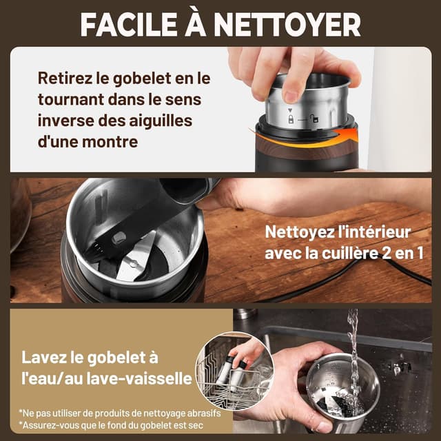 Thumbnail 6 de HAUSHOF Moulin à café 150 W ⚙