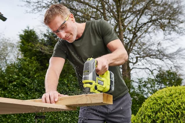 Detalle de Ryobi RJS18BL-0 18V ONE+ Brushless Cordless Jigsaw (Bare Tool) – for precise, tool-free bevel changes