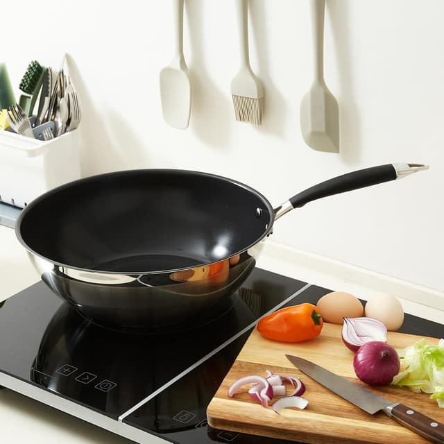 Thumbnail 5 de Amazon Basics Ceramic Non-Stick Wok Pan 28cm