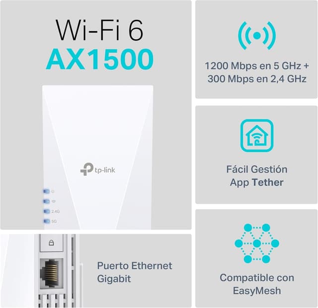 Thumbnail 3 de TP-Link RE500X AX1500 repetidor WiFi 6