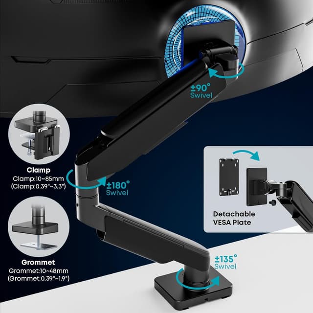 Thumbnail 5 de IMtKotW Soporte de Escritorio para Monitores 17-49”🖥