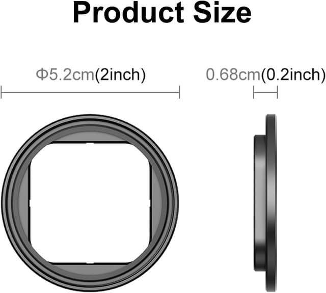 Detalle 2 de PULUZ Metalllinsenschutzrahmen für Insta360 Ace Pro mit Filterhalter für 49-mm ND/CPL-Filter