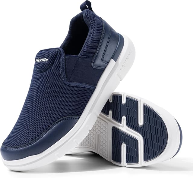 Thumbnail 6 de FitVille Scarpe Uomo Slip-on antiscivolo per camminata, comode e traspiranti a pianta larga