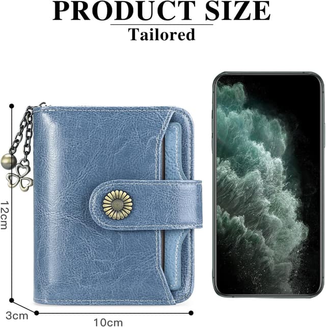 Thumbnail 6 de SENDEFN Damen-Geldbörse klein aus Leder mit Münzfach und RFID-Blocker