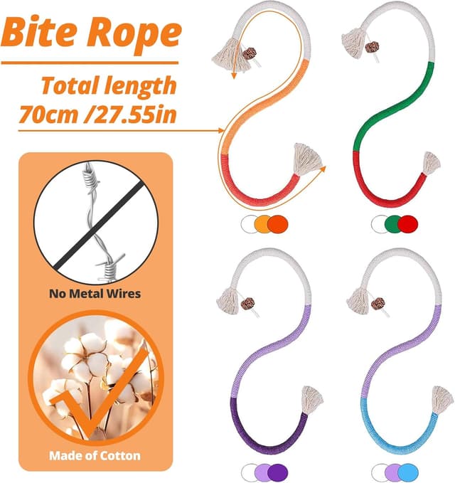 Detalle 2 de soodyoow 4 Pcs Catnip Chew Rope 70cm