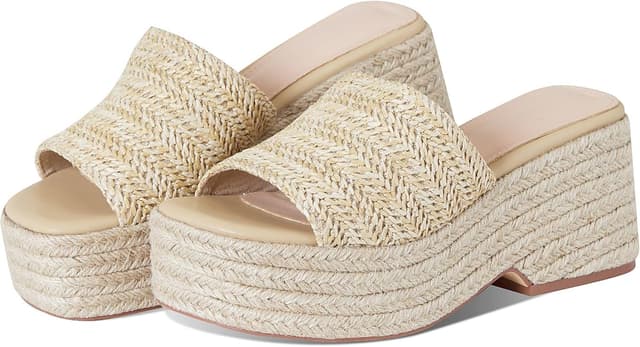 Detalle de EQAUDES Platform Slip-On Espadrille Sandals for Women (Open Toe Wedges, Flatform) — Bohemia Beach Wedding