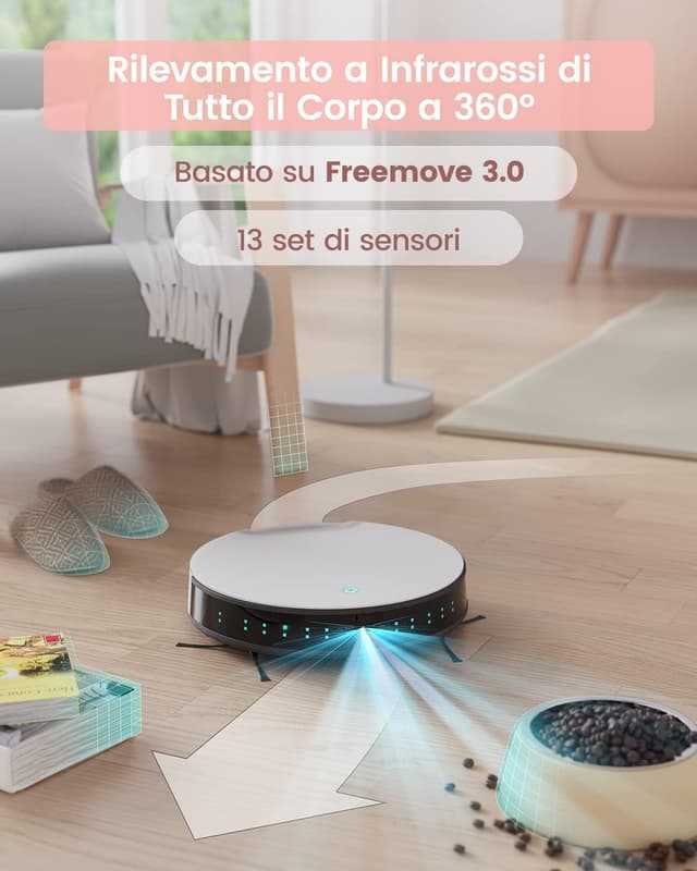 Detalle 1 de Lefant N1R Robot Aspirapolvere con 4500Pa, fino a 165 minuti e 4 modalità