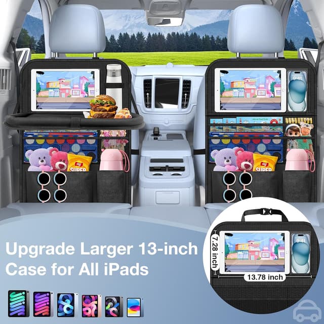 Detalle 2 de Oneyus Car Backseat Organizer with Table Tray