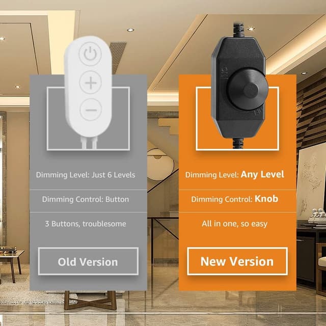 Detalle de Lepro LED Strip 5 m Warmweiß 3000K, dimmbar (12 V, 300 LEDs) – selbstklebend, IP20