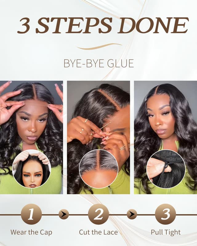 Detalle 1 de Vipgrace 5x5 HD Lace Closure Wig 26in