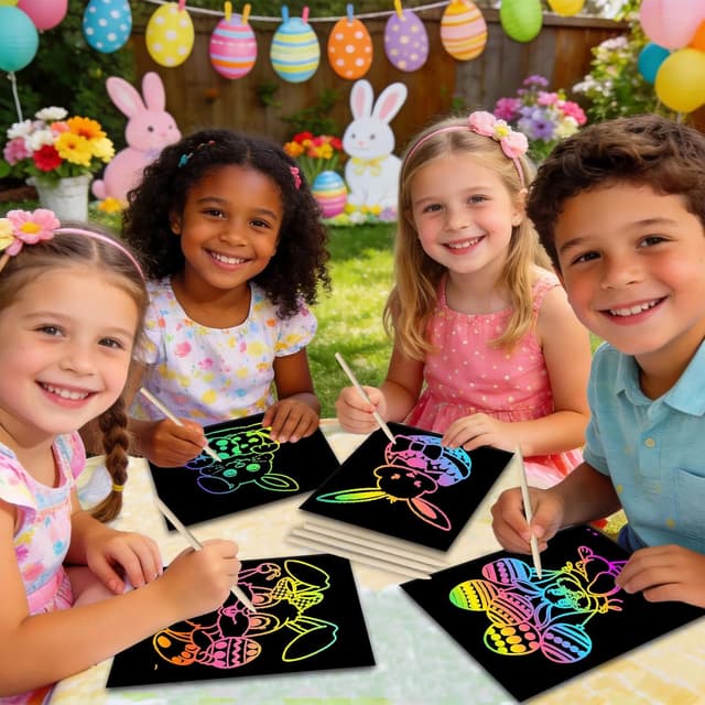 Thumbnail 2 de ZMLM Rainbow Scratch Paper 100PCS