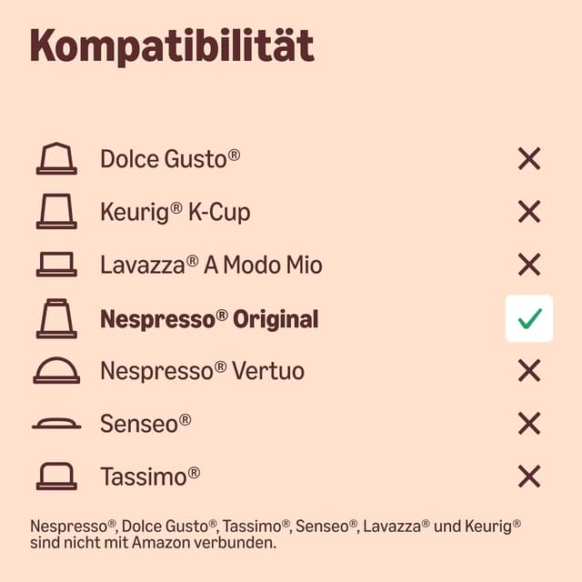 Detalle 2 de by Amazon kompostierbare Kaffeekapseln (Nespresso-kompatibel) mit 100% brasilianischem Arabica, 20 Stück