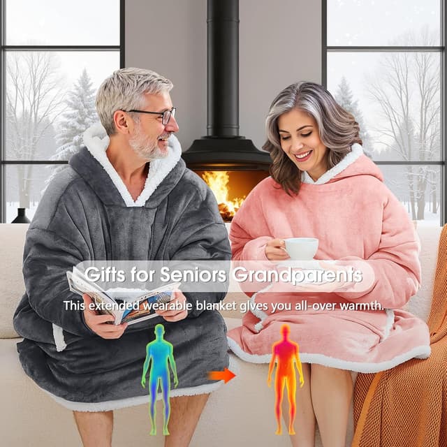 Detalle 2 de JOYWOO Blanket Hoodie, cozy fleece hoodie đŹ