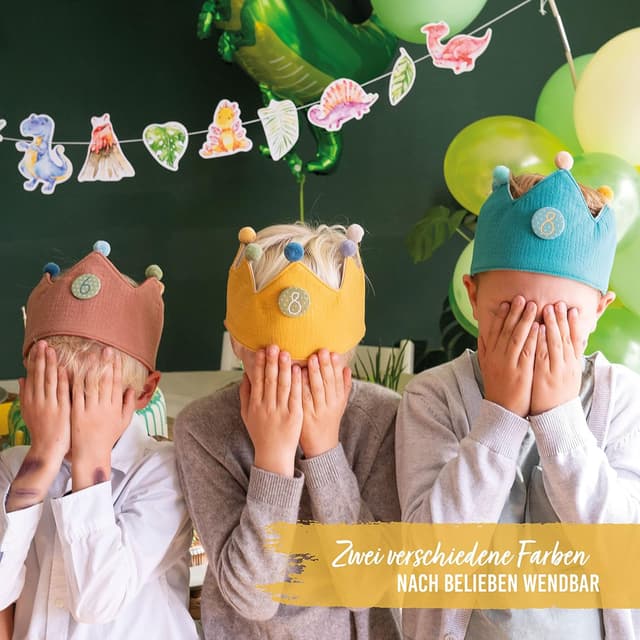 Thumbnail 5 de Papierdrachen Geburtstags Krone Musselin 1-8