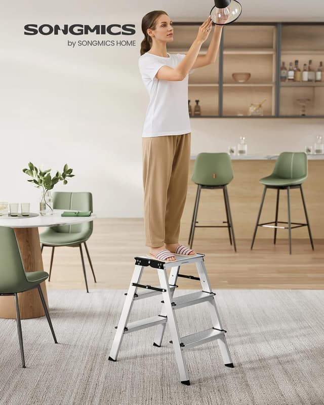 Thumbnail 1 de SONGMICS Trittleiter GLT23K aus Alu 3 Stufen