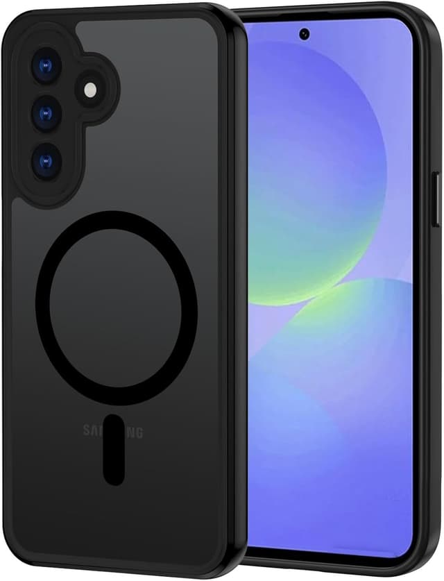 Detalle de Coque magnétique XTCASE pour Samsung Galaxy A37 compatible MagSafe (noir) – dos translucide mat, bumper TPU anti-chocs