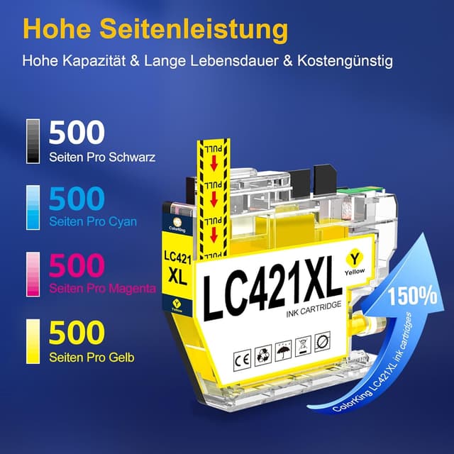 Detalle de ColorKing LC421XL Multipack für Brother